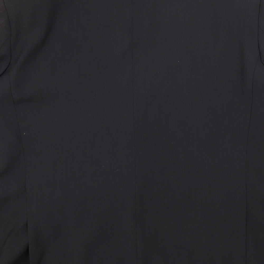 Preworn Mens Grey Patent Leather Jacket Blazer Size 54