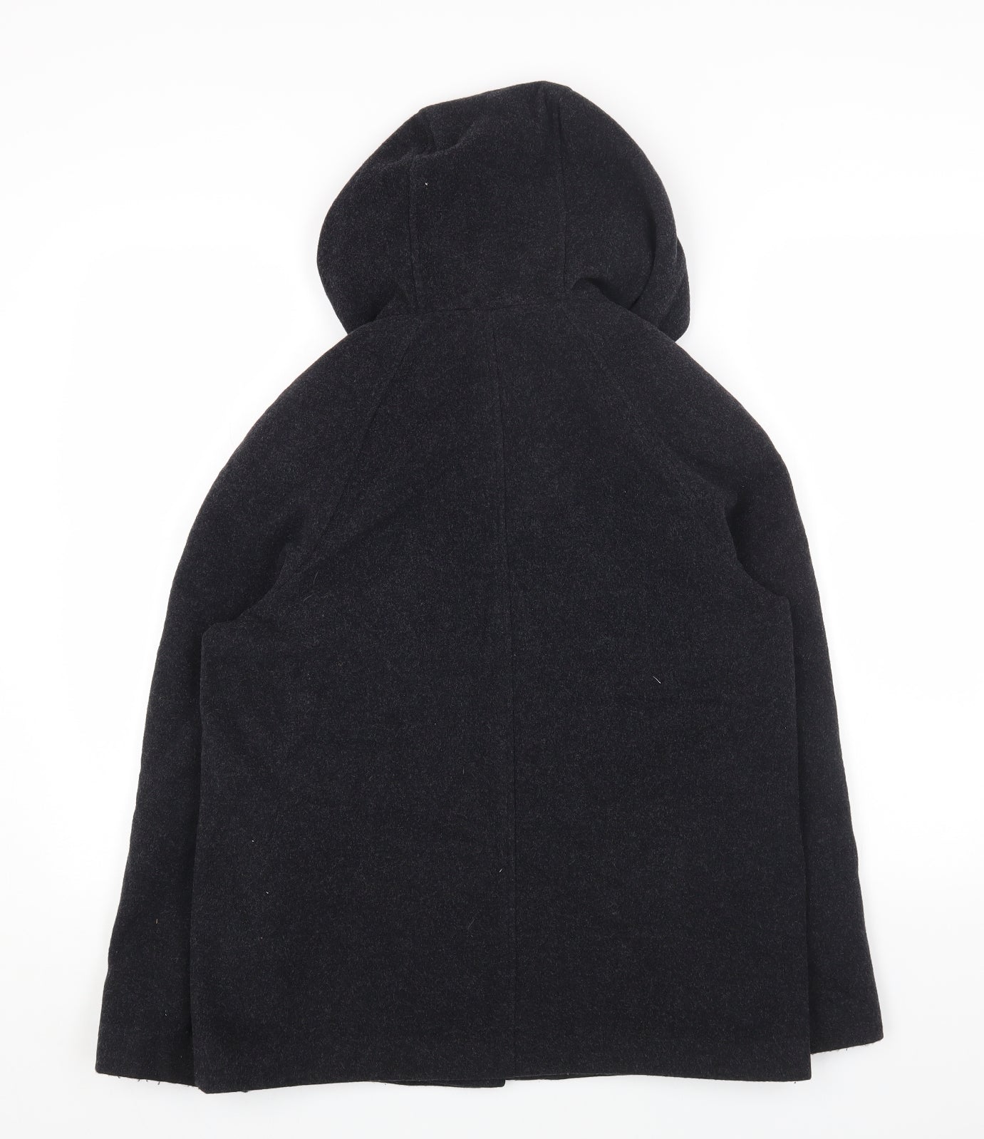 Preworn Womens Grey Overcoat Jacket Size S Button