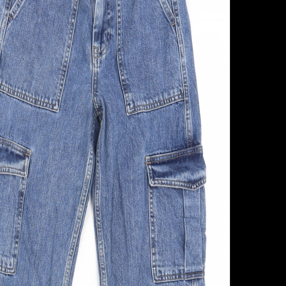 BDG Womens Blue Cotton Straight Jeans Size 26 L30 in Regular Button