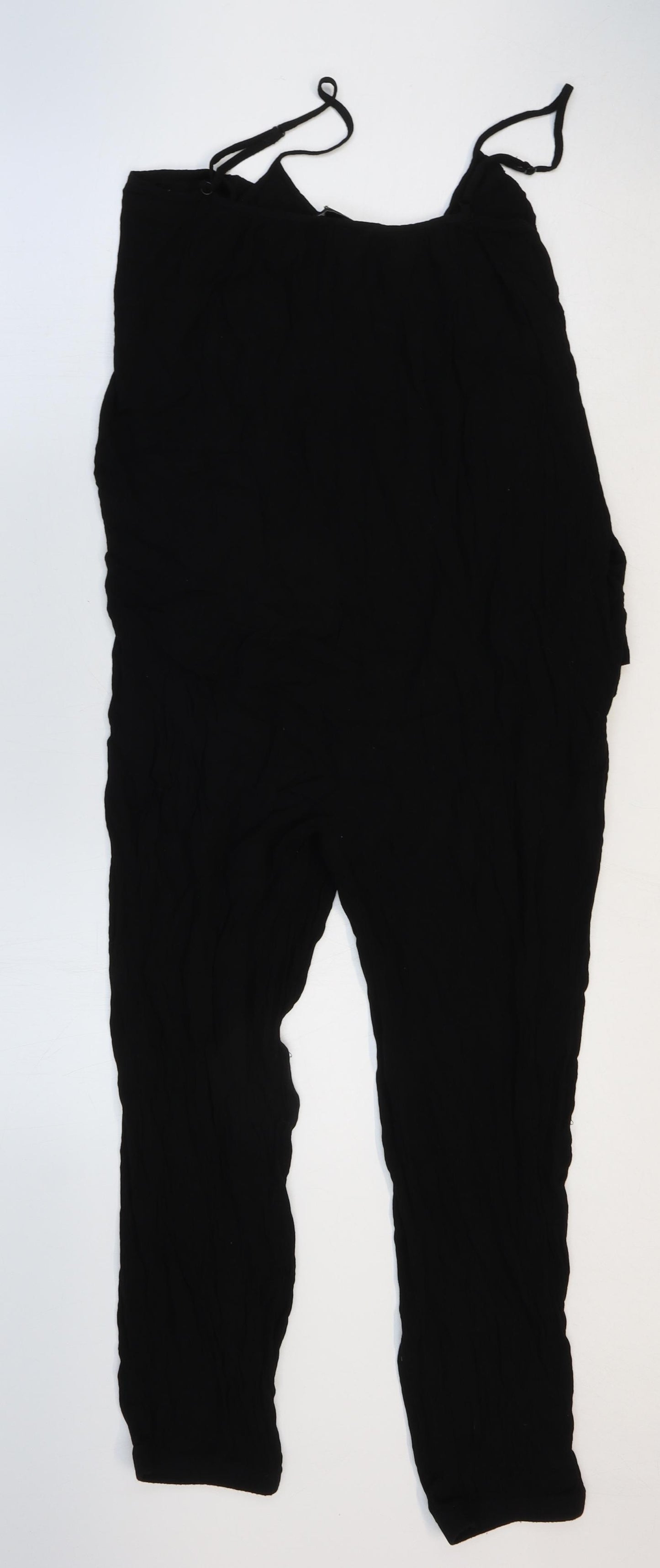 New Look Womens Black Polyester Jumpsuit One-Piece Size 16
