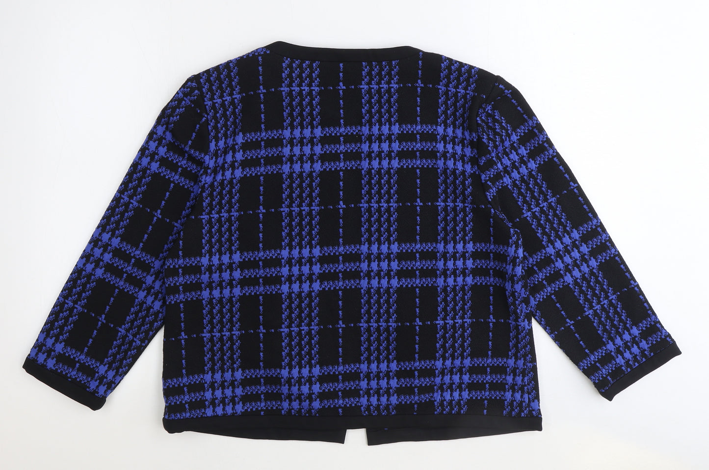 Marks and Spencer Womens Blue Plaid Jacket Size 14