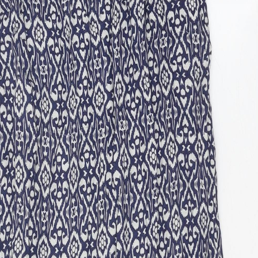New Look Womens Multicoloured Geometric Viscose Maxi Skirt Size 10