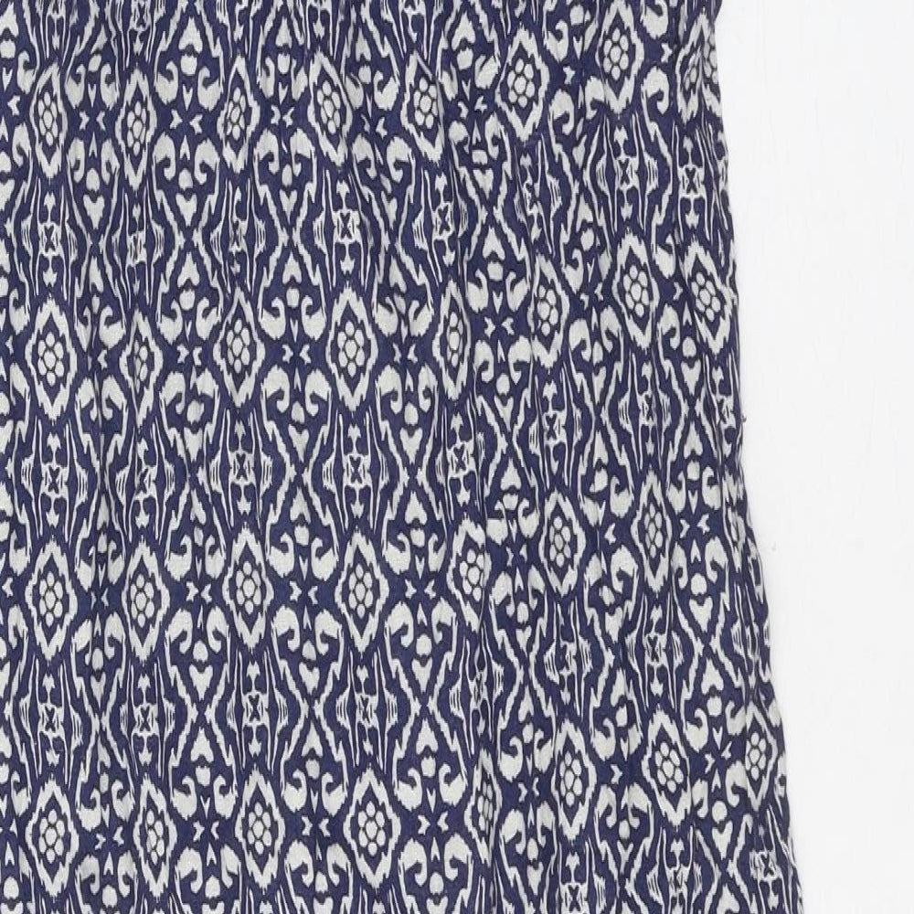 New Look Womens Multicoloured Geometric Viscose Maxi Skirt Size 10