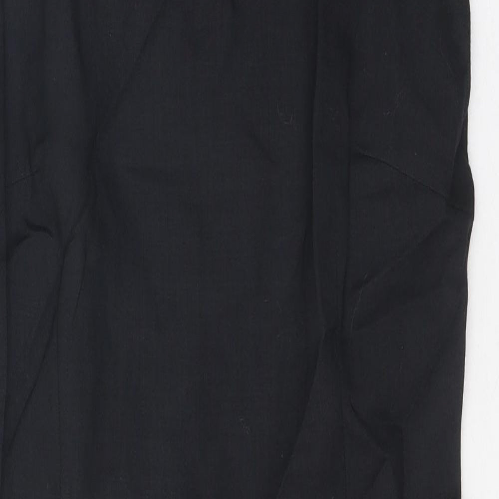 Zara Womens Black Polyester Shift Size M Boat Neck Zip