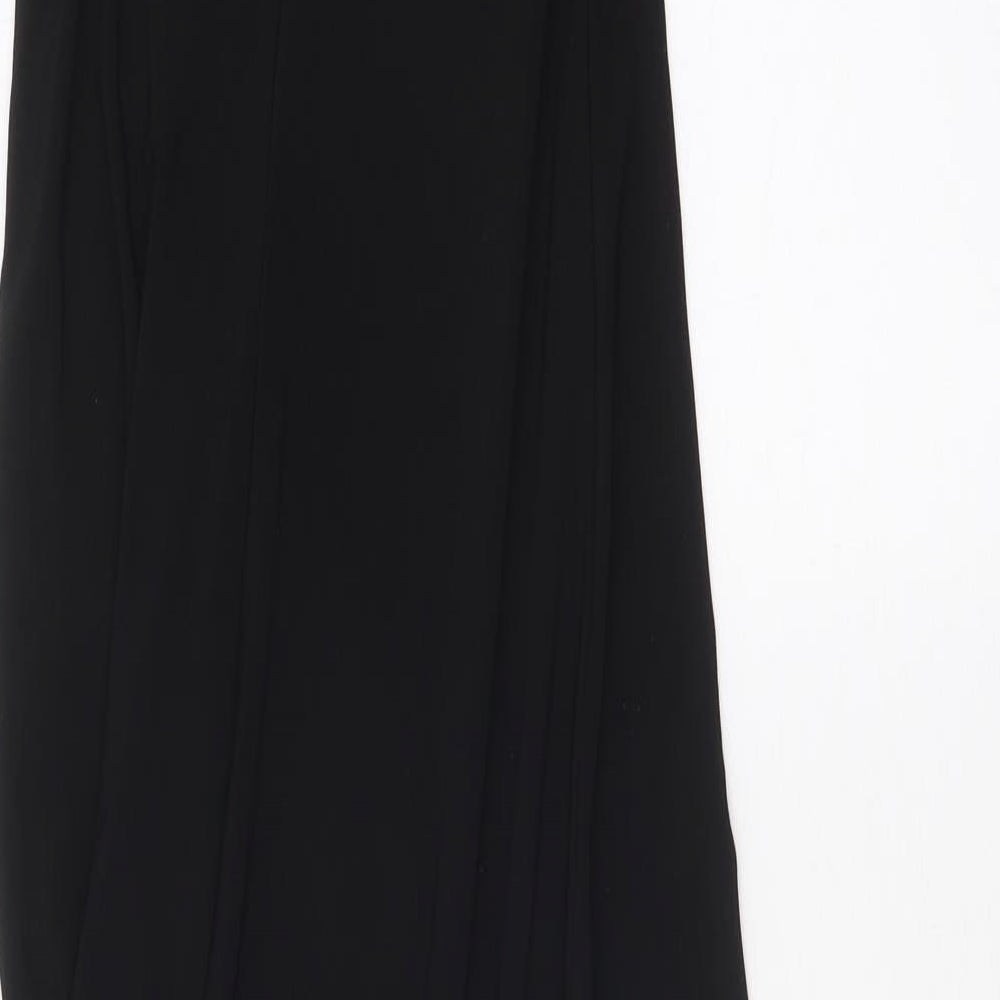 The LBD Collection Womens Black Polyester Maxi One Size V-Neck Zip