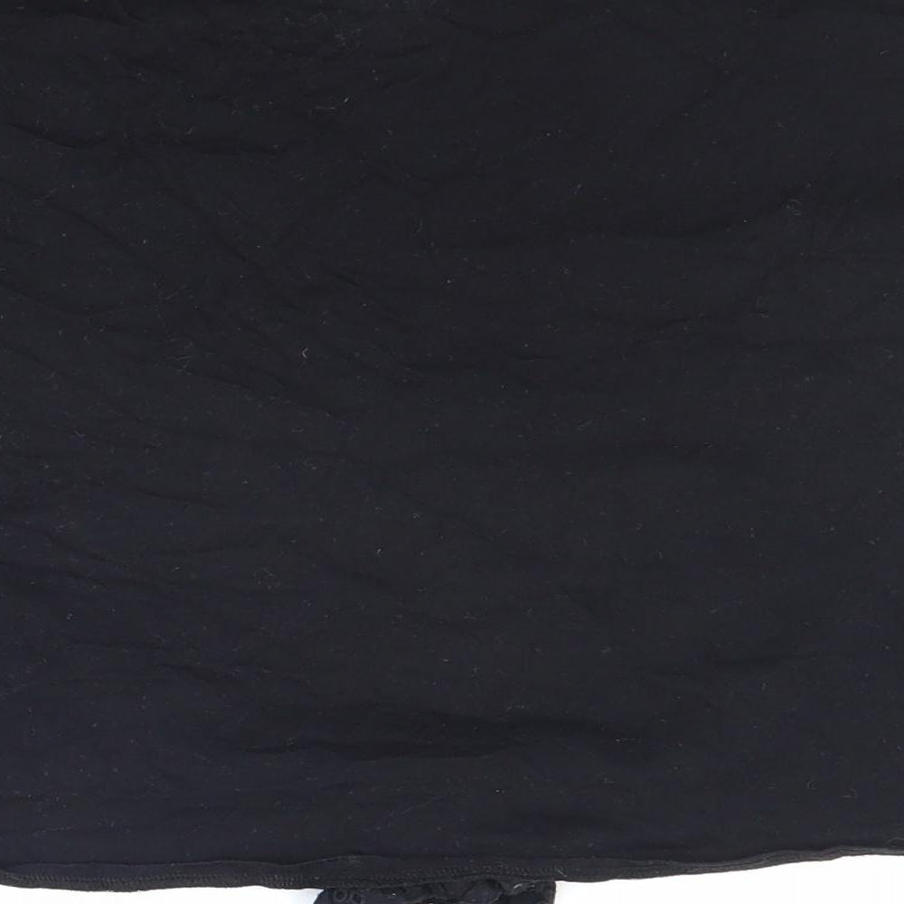 Primark Womens Black 100% Cotton Basic Blouse Size 10 Round Neck