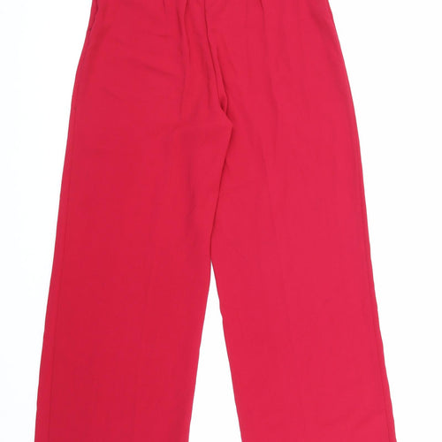 ASOS Womens Pink Polyester Trousers Size 8 L30.5 in Regular Zip