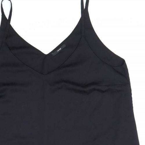 George Womens Black Polyester Camisole Tank Size 24 V-Neck