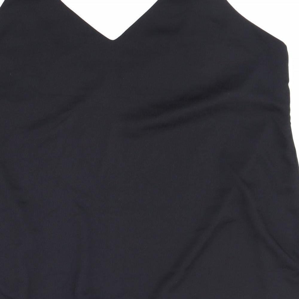 George Womens Black Polyester Camisole Tank Size 24 V-Neck