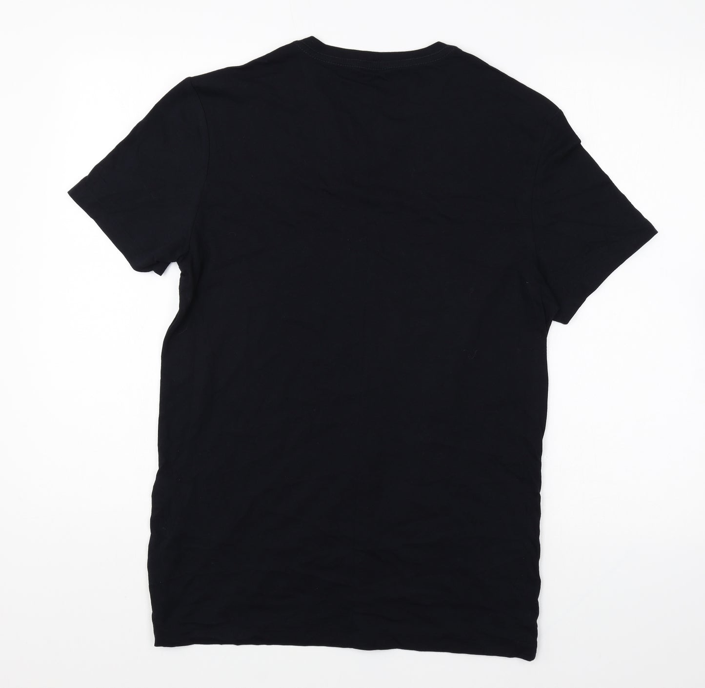 AllSaints Mens Blue Cotton T-Shirt Size M Round Neck