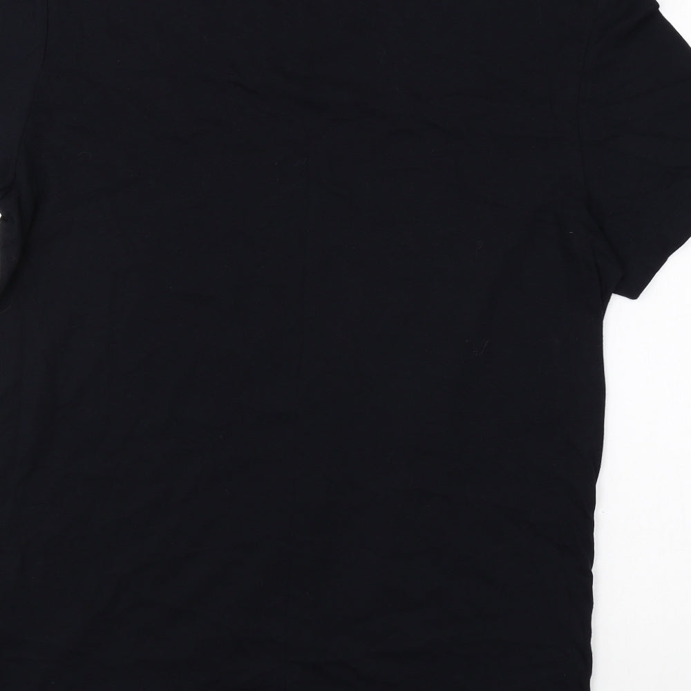 AllSaints Mens Blue Cotton T-Shirt Size M Round Neck