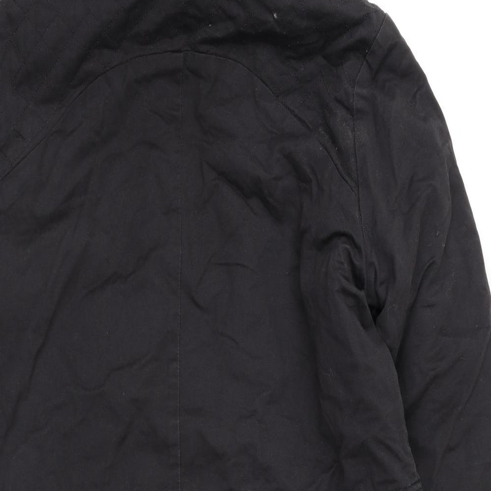 NEXT Womens Black Parka Jacket Size 16 Zip