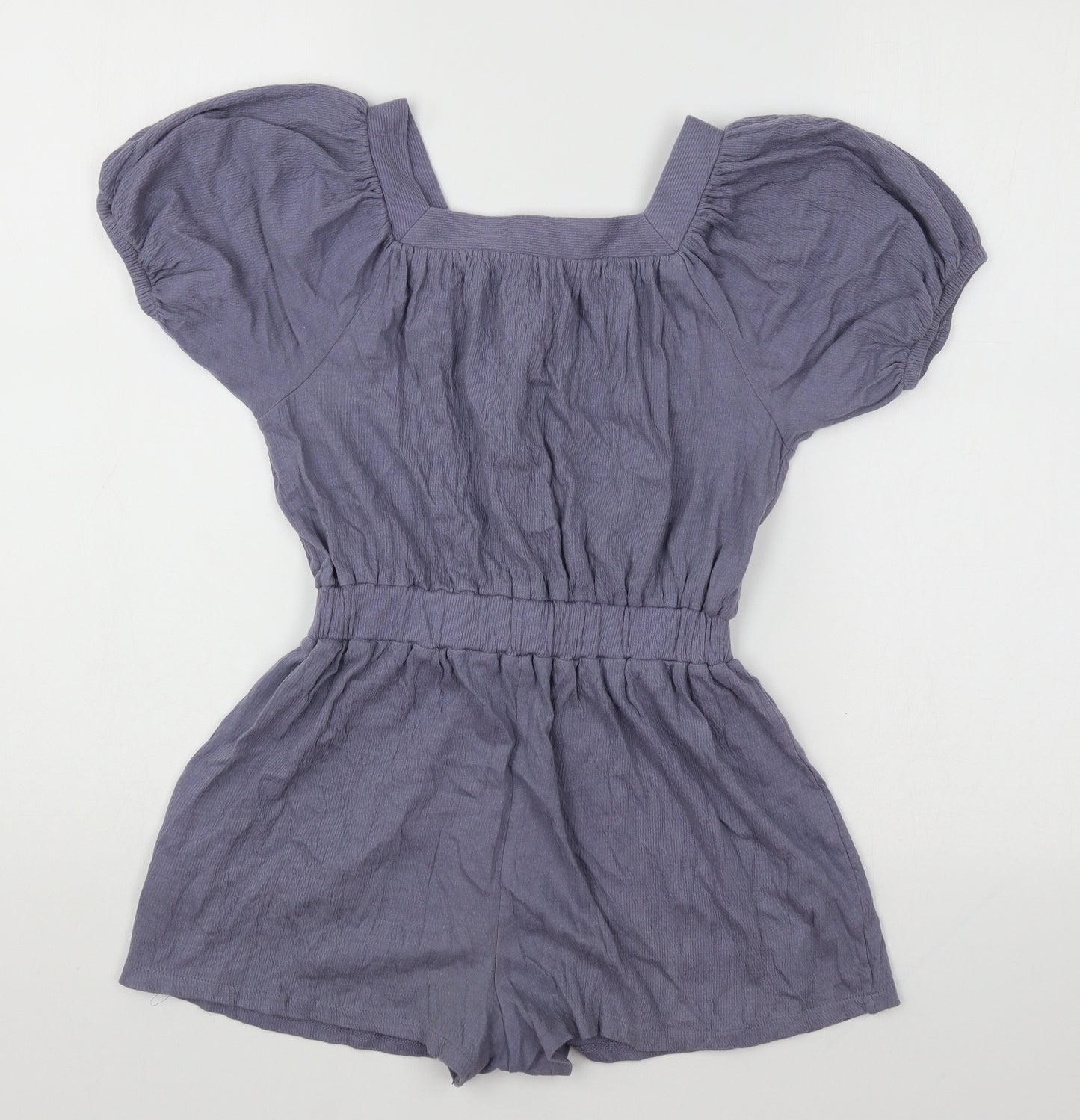 NEXT Girls Blue Cotton Playsuit One-Piece Size 9 Years Button