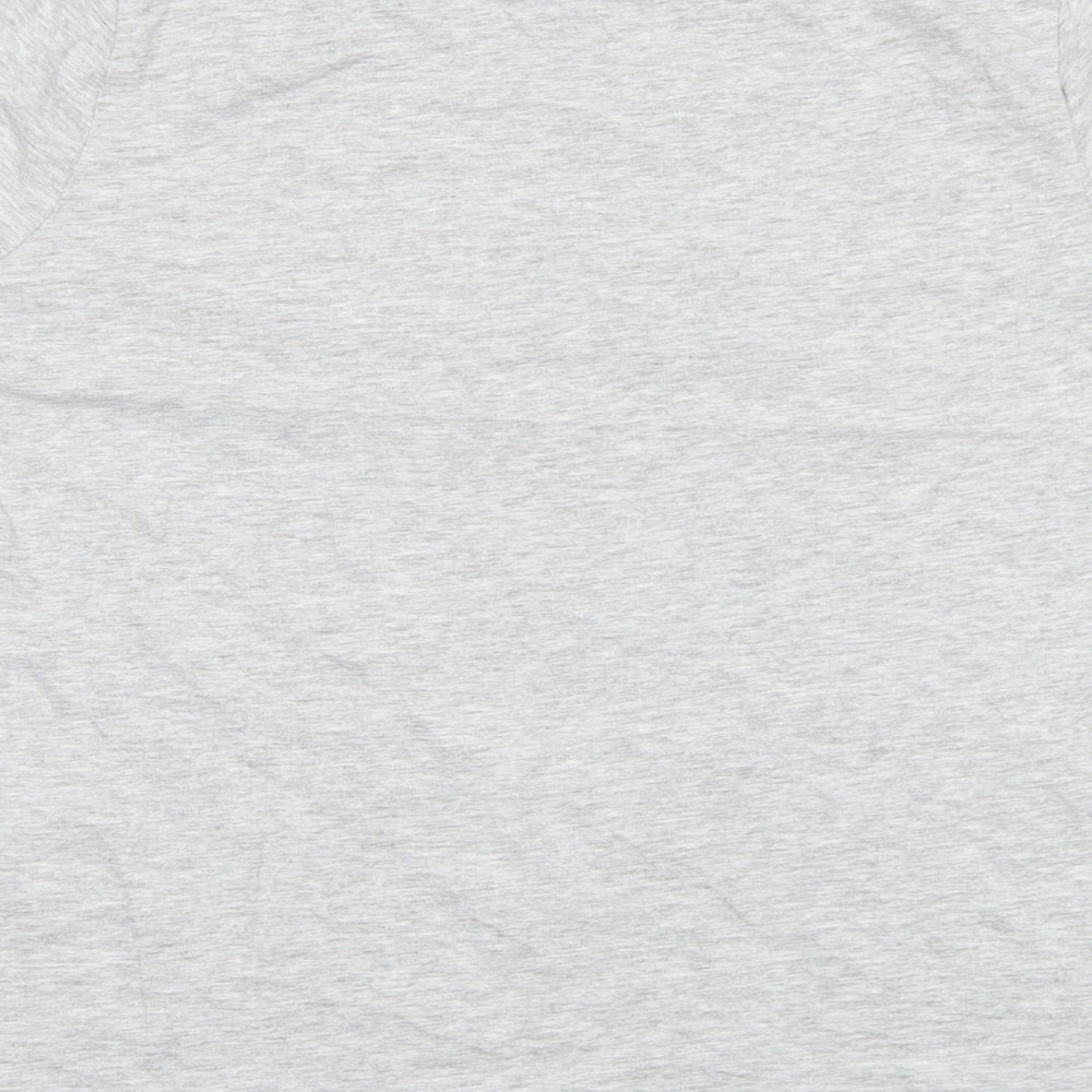 TU Womens Grey Cotton Basic T-Shirt Size 14 Scoop Neck - Au Revoir