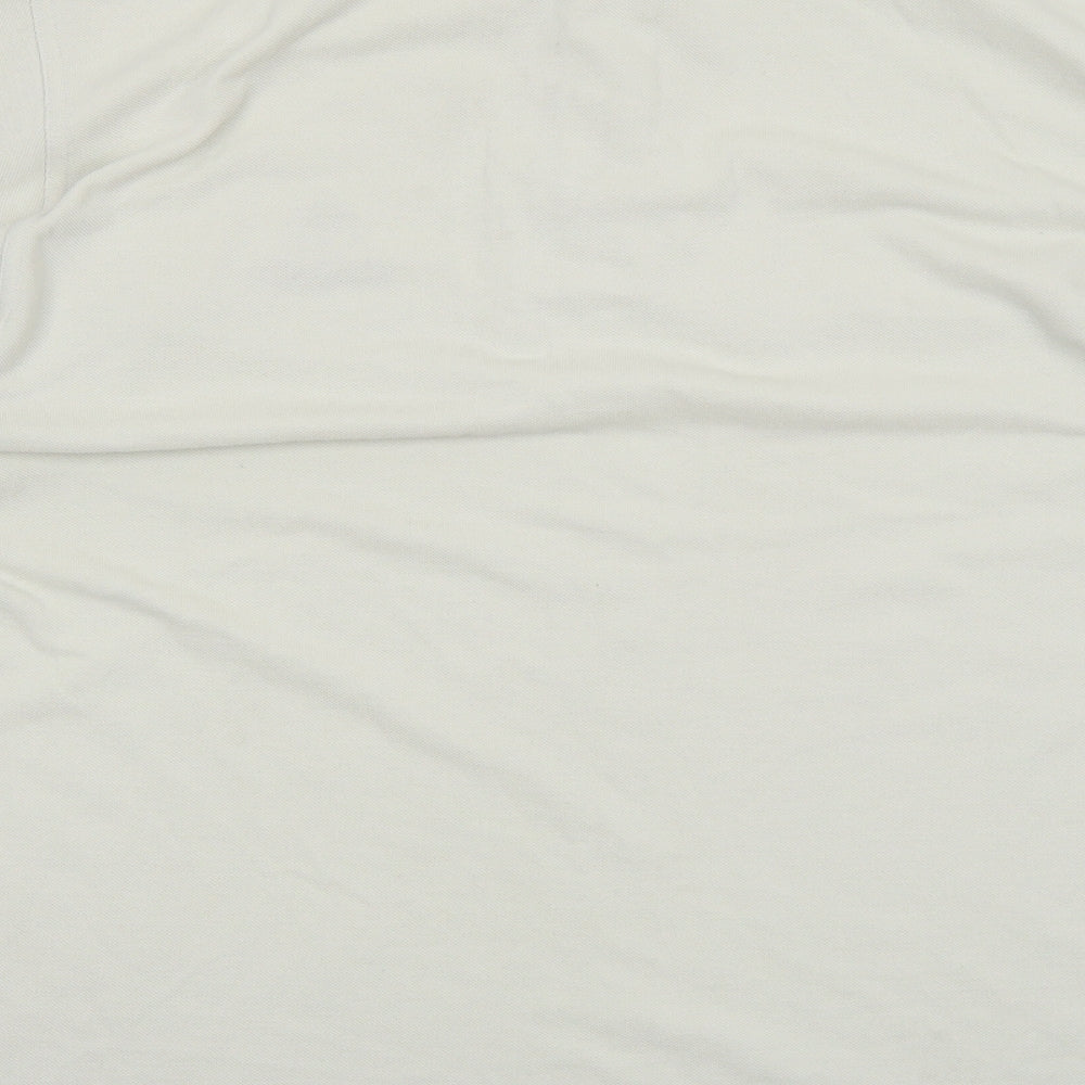 le coq sportif Mens Grey Cotton Basic Polo Size L Collared Button