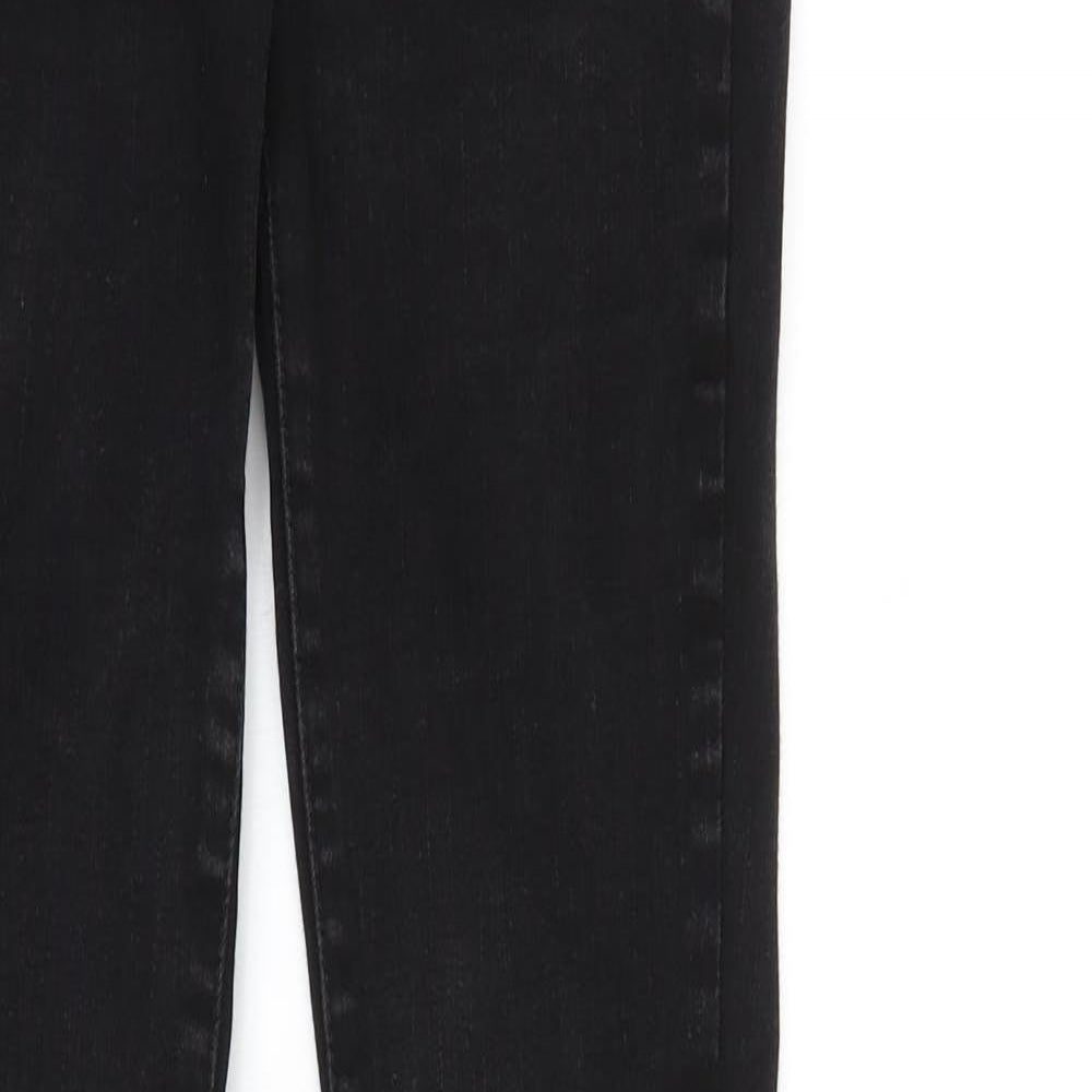 ASOS Womens Black Cotton Bootcut Jeans Size 25 in L36 in Regular Zip