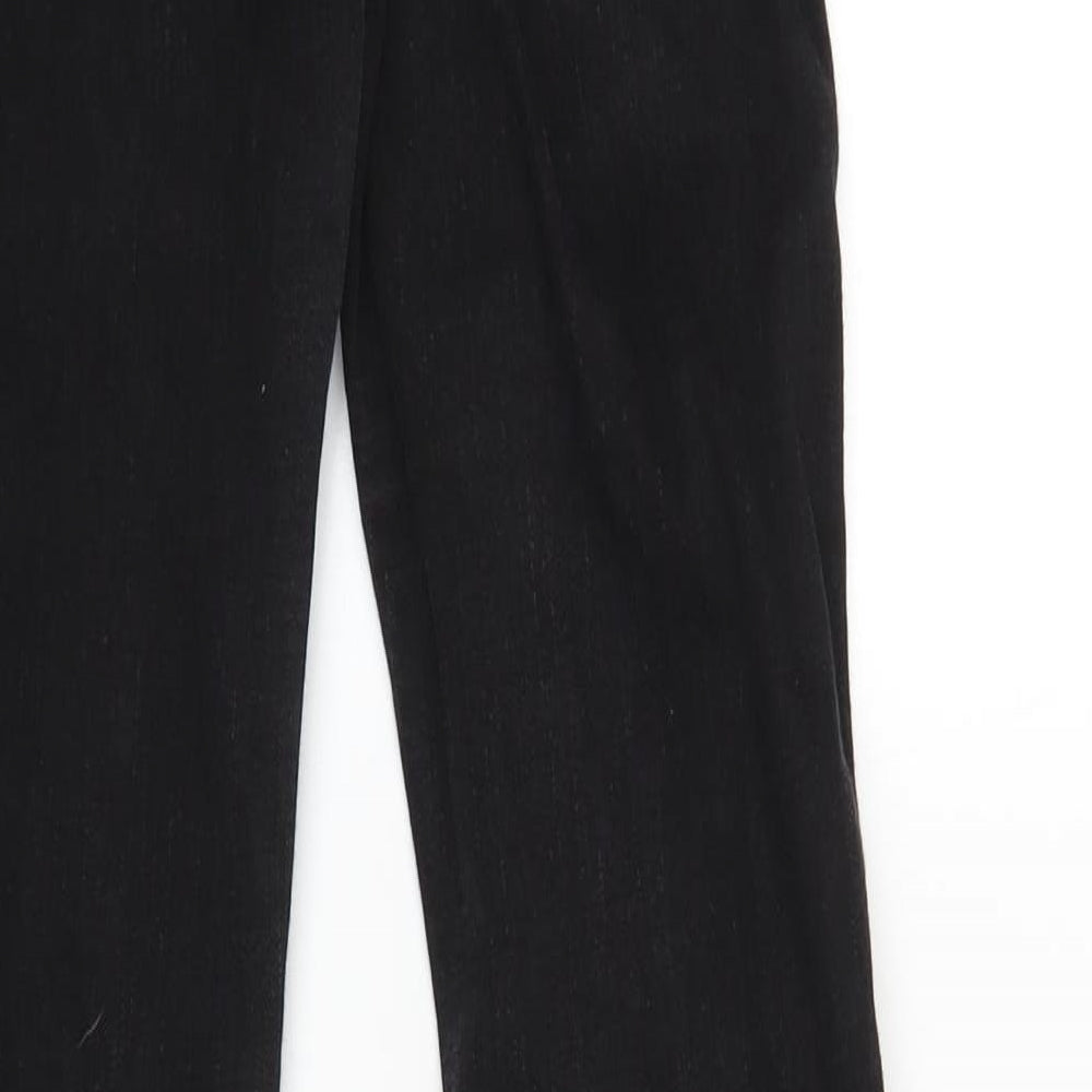 ASOS Womens Black Cotton Bootcut Jeans Size 25 in L36 in Regular Zip