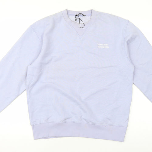 Zara Womens Purple Cotton Pullover Sweatshirt Size S Pullover - Rodeo Drive Beverly Hills