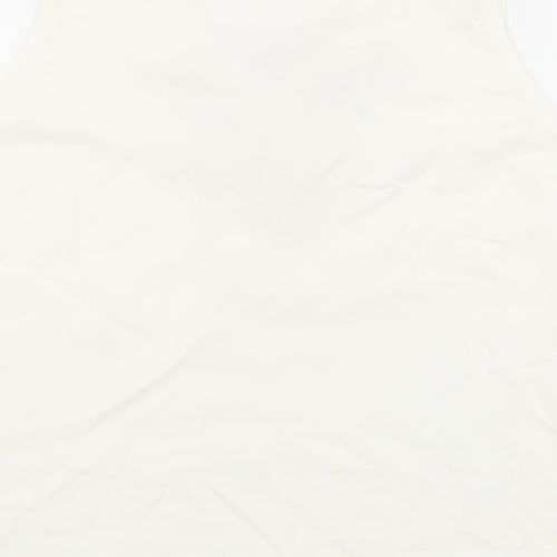 Verse Womens White Cotton Basic Tank Size 42 V-Neck
