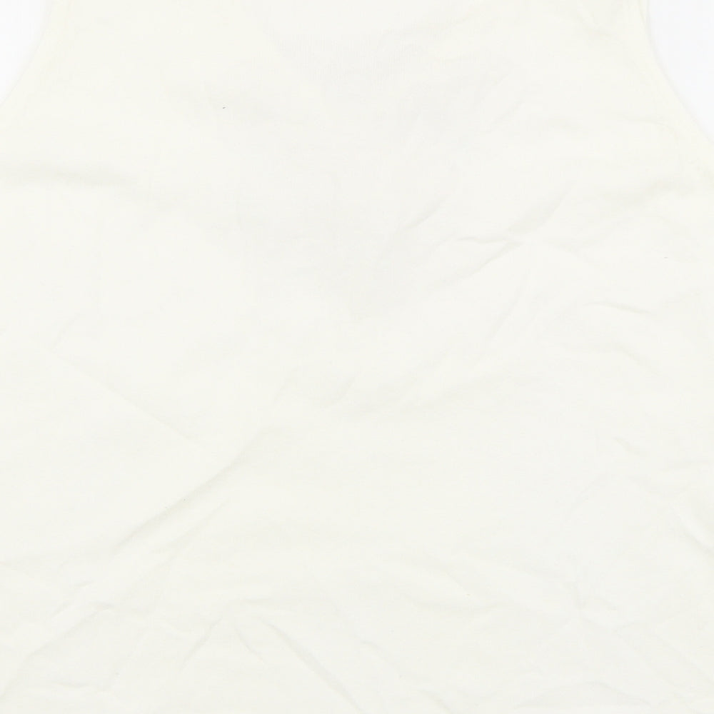 Verse Womens White Cotton Basic Tank Size 42 V-Neck