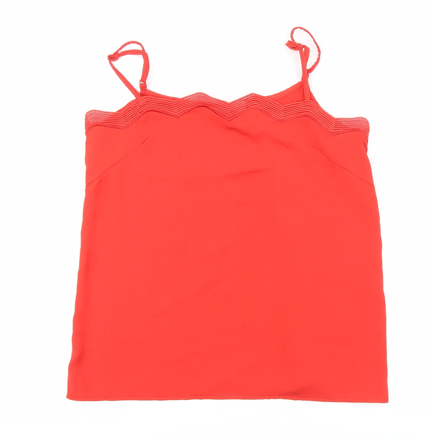 Grace & Mila Womens Red Polyester Camisole Tank Size S Square Neck
