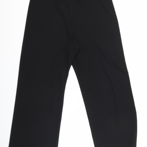 Berkertex Womens Black Polyester Capri Trousers Size 14 L27 in Relaxed
