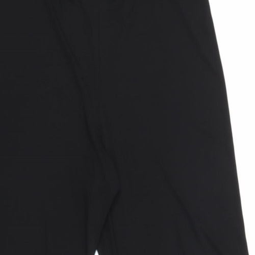 Berkertex Womens Black Polyester Capri Trousers Size 14 L27 in Relaxed
