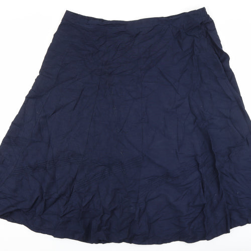 Anthology Womens Blue Cotton Flare Skirt Size 42