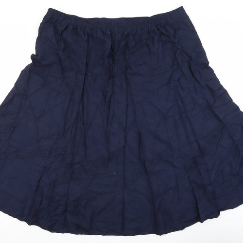 Anthology Womens Blue Cotton Flare Skirt Size 42