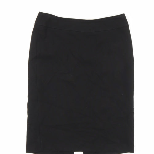 Mexx Womens Black Cotton Straight & Pencil Skirt Size 30 Zip