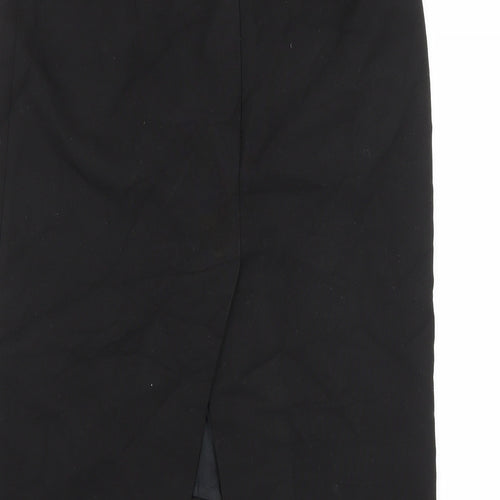 Mexx Womens Black Cotton Straight & Pencil Skirt Size 30 Zip