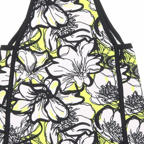 River Island Womens Black Floral Polyester Basic Tank Size 14 Square Neck