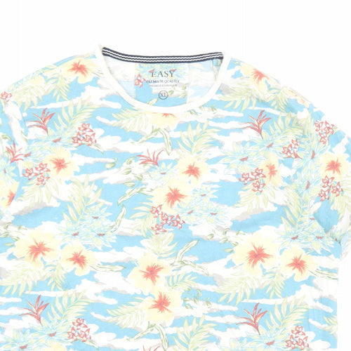 Matalan Mens Multicoloured Floral Polyester T-Shirt Size XL Round Neck