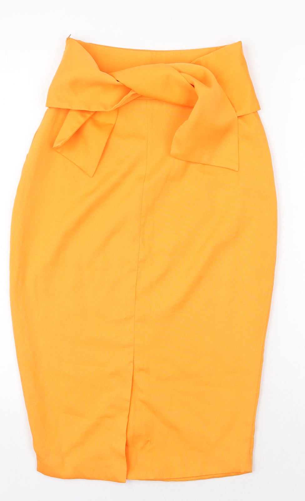 Lavish Alice Womens Orange Polyester Straight & Pencil Skirt Size 6 Zip