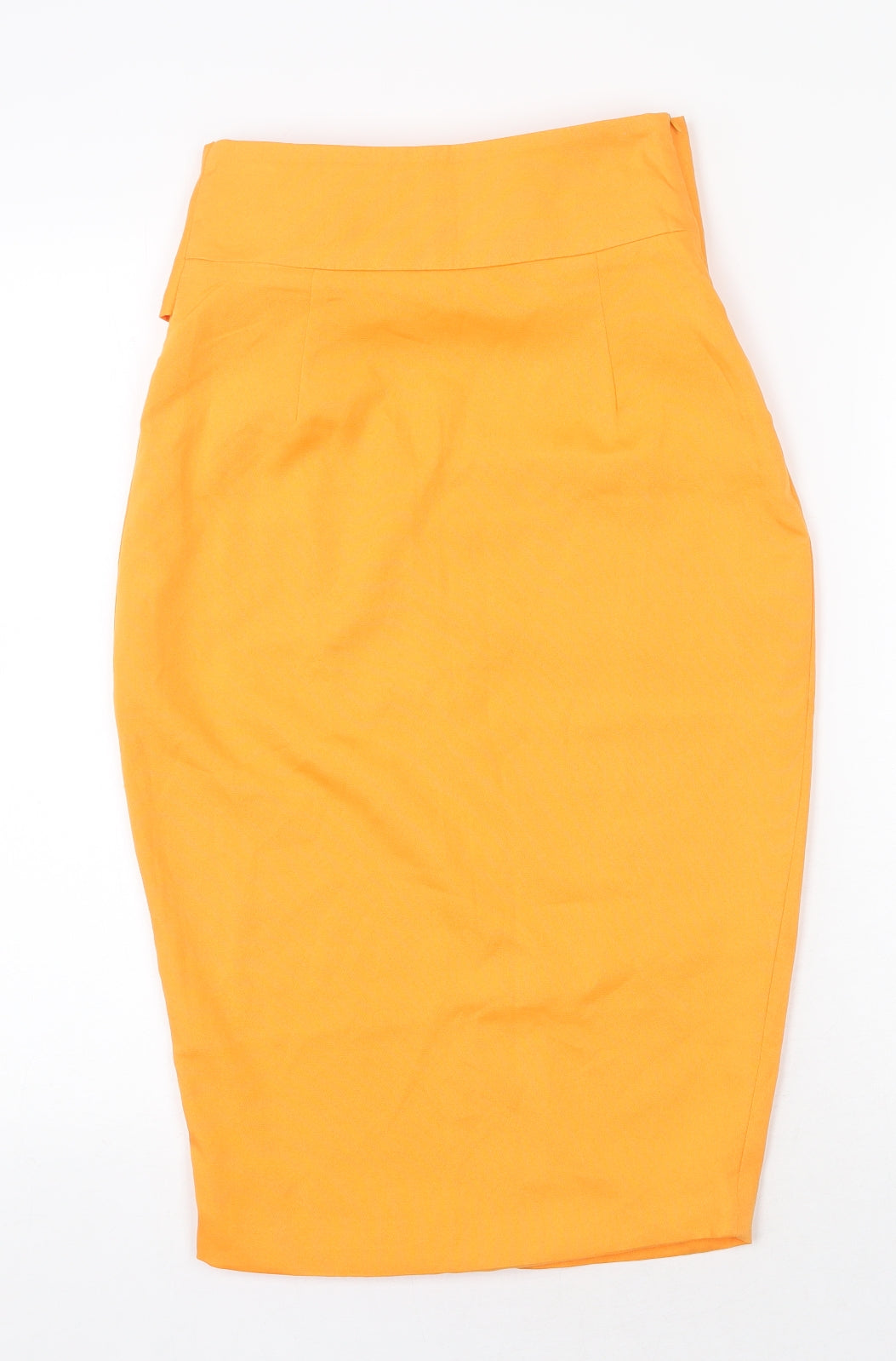 Lavish Alice Womens Orange Polyester Straight & Pencil Skirt Size 6 Zip