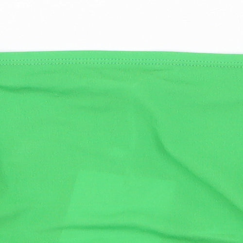 Zara Womens Green Polyester Cropped T-Shirt Size S Off the Shoulder