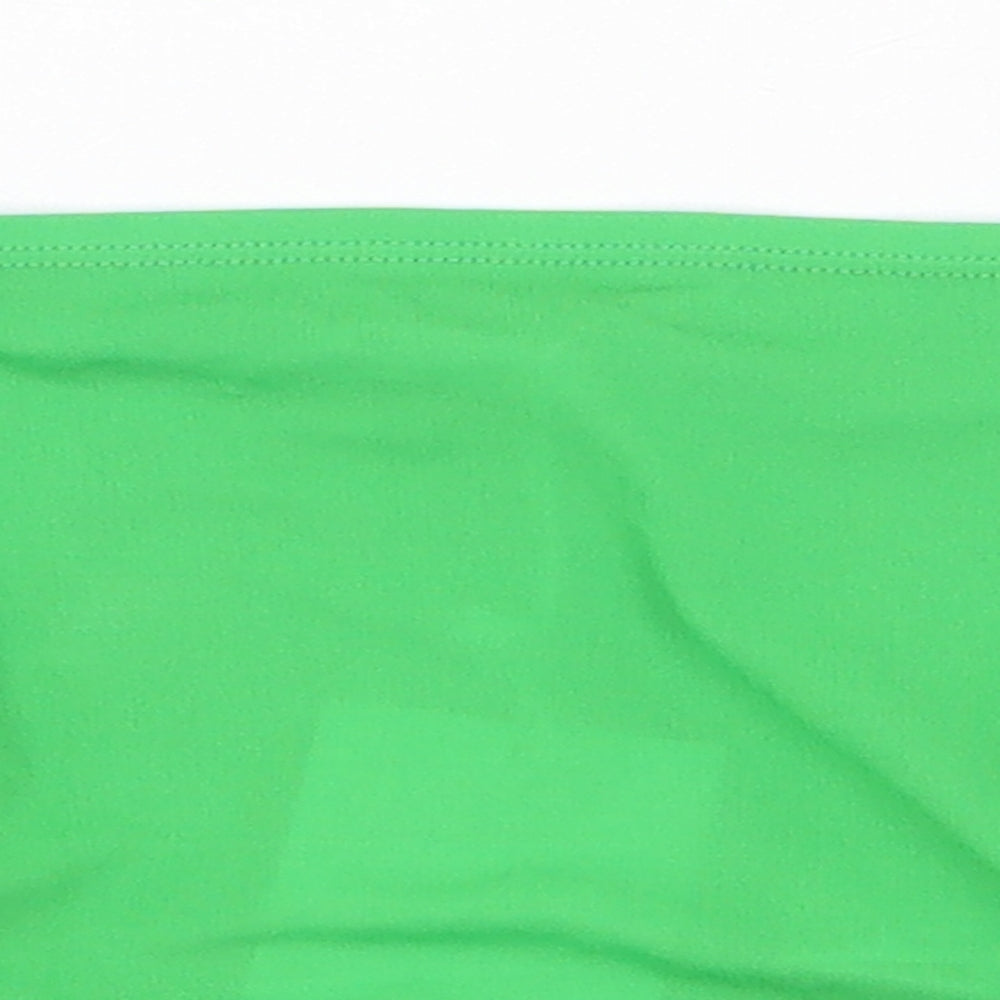 Zara Womens Green Polyester Cropped T-Shirt Size S Off the Shoulder