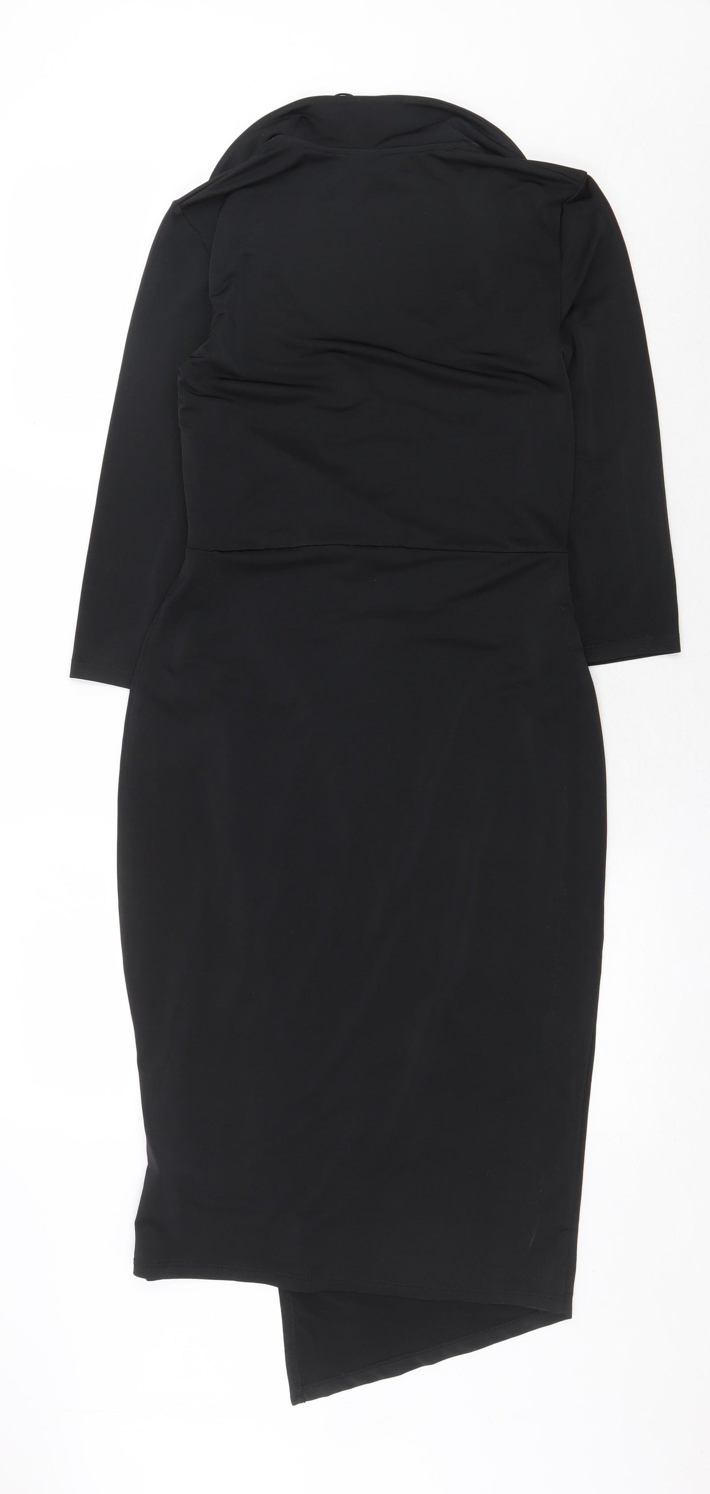 River Island Womens Black Polyester Sheath Size 8 Collared Pullover