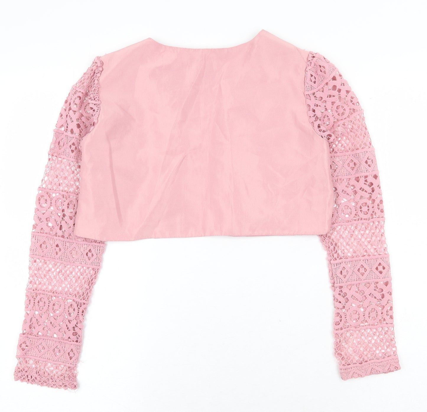 Fiona & Co Womens Pink Jacket Size 14 - Lace Detail