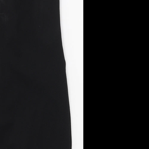 PRETTYLITTLETHING Womens Black Polyester Bodycon Size 6 Square Neck Tie