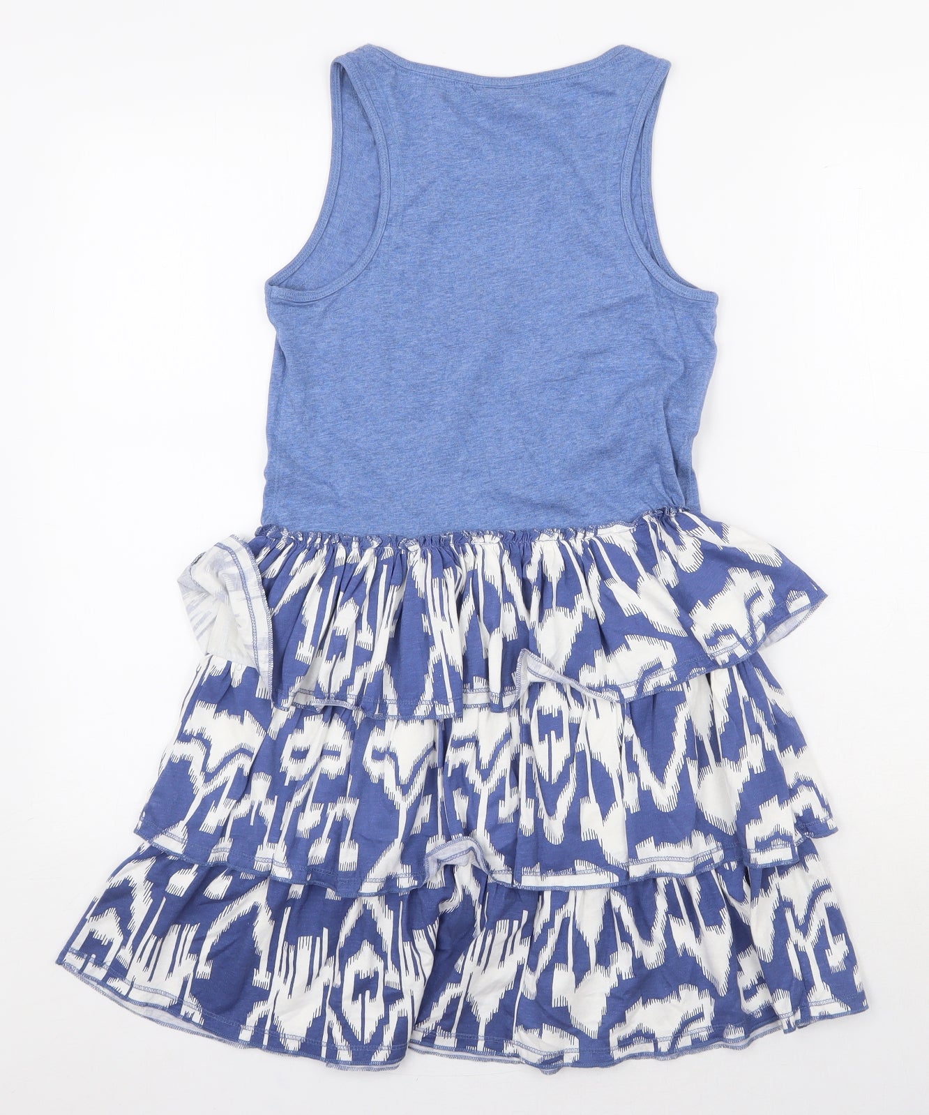 NEXT Girls Blue 100% Cotton Fit & Flare Size 12 Years Scoop Neck Pullover