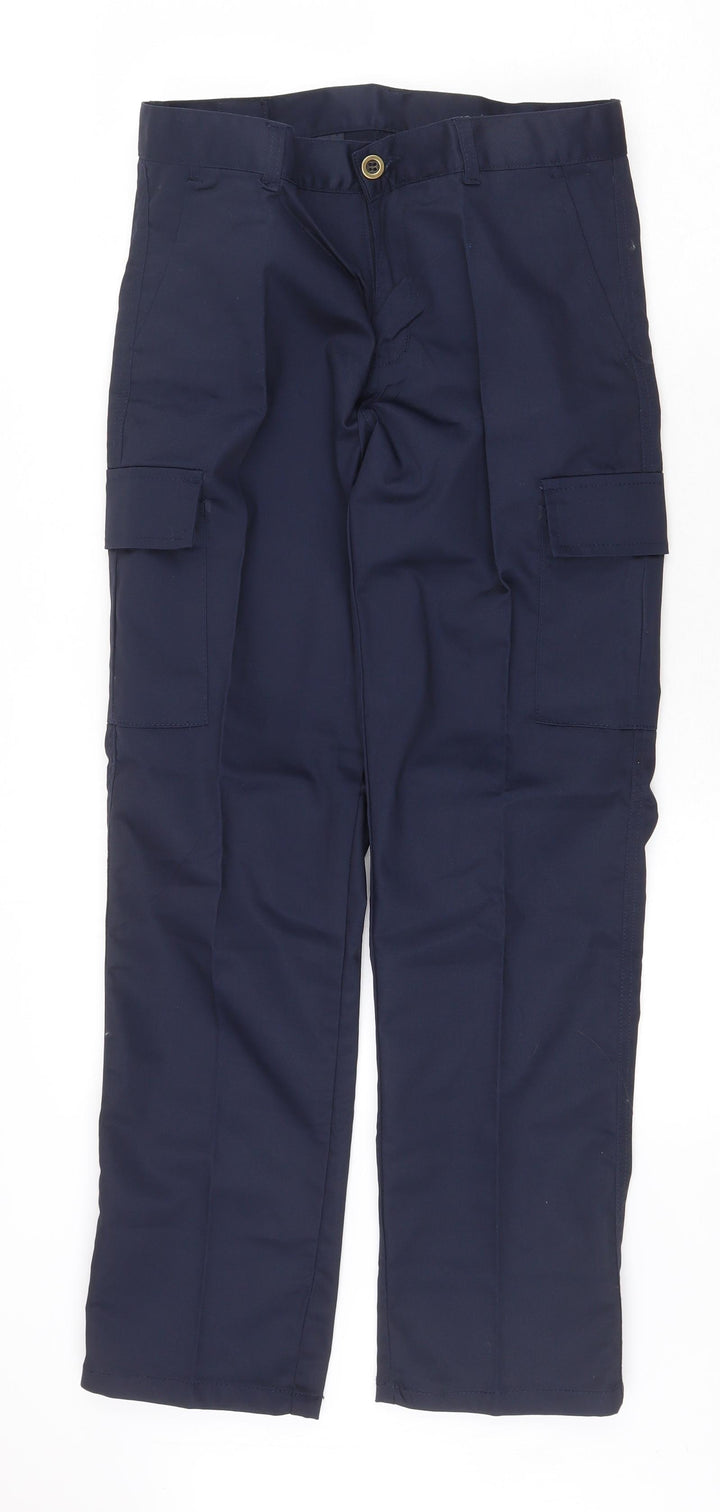 Uneek Womens Blue Polyester Carpenter Trousers Size 8 Regular Zip