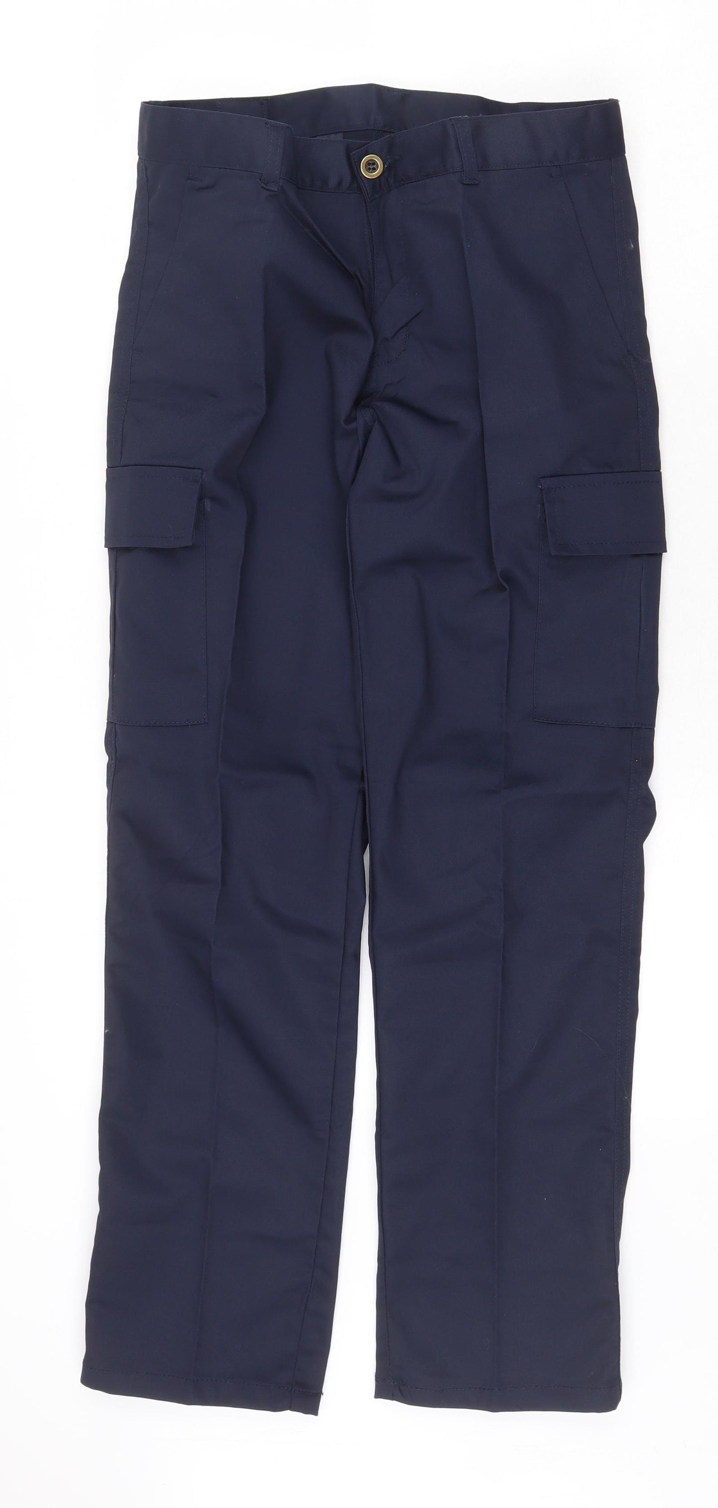 Uneek Womens Blue Polyester Carpenter Trousers Size 8 Regular Zip