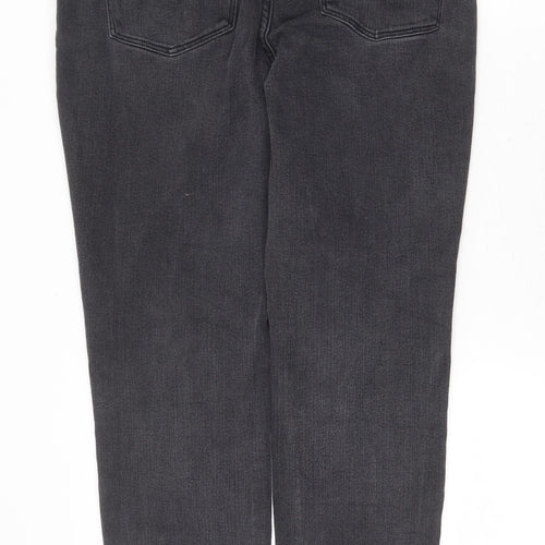 NEXT Womens Grey Cotton Skinny Jeans Size 12 Regular Zip