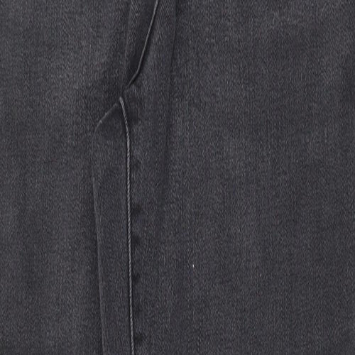 NEXT Womens Grey Cotton Skinny Jeans Size 12 Regular Zip