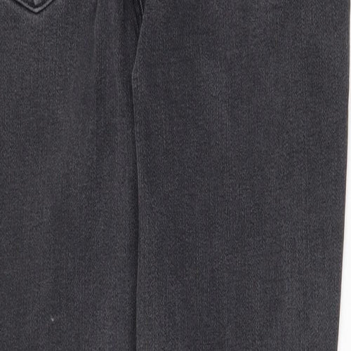 NEXT Womens Grey Cotton Skinny Jeans Size 12 Regular Zip