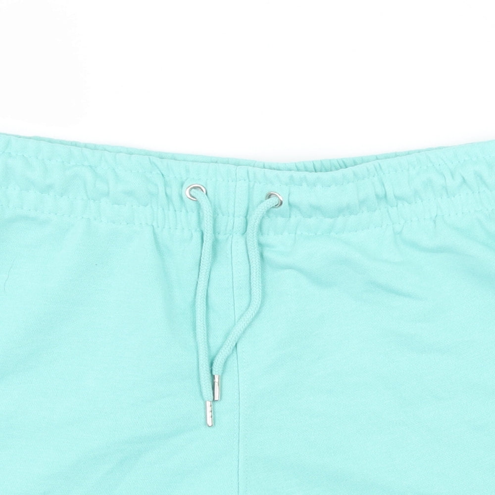 Primark Mens Green Polyester Sweat Shorts Size M Regular Drawstring