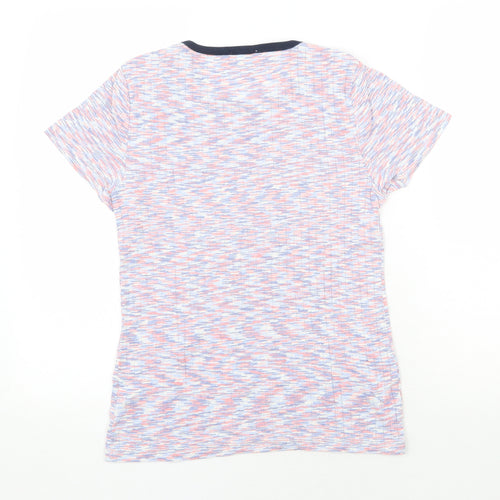 Mercantile Womens Multicoloured Cotton Basic T-Shirt Size M Scoop Neck