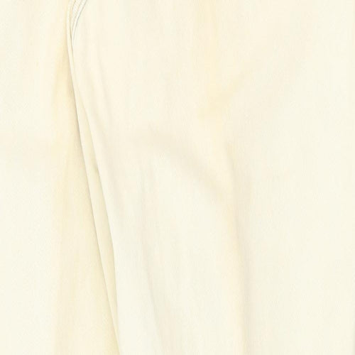 Strega Womens Beige Polyester Straight Jeans Size 14 Regular Zip