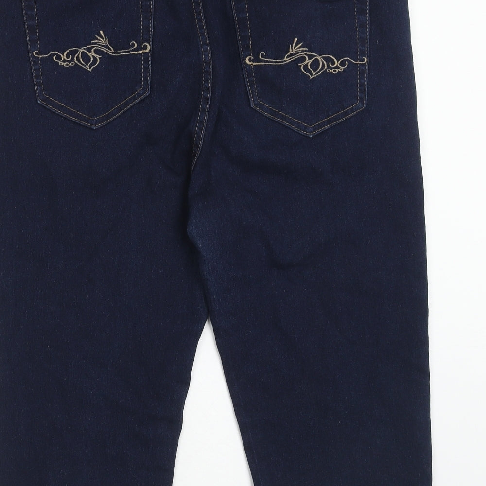 Vidy.L Womens Blue Cotton Skimmer Shorts Size 16 Regular Zip